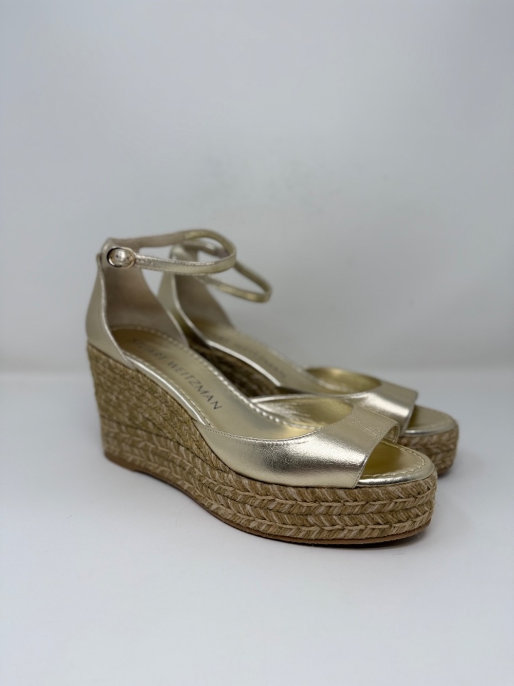 New Stuart Weitzman Distia Espadrille Wedge Sandal Sz 10 - Picture 3 of 13